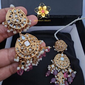 TRADITIONAL SHEESH KUNDAN EARRINGS